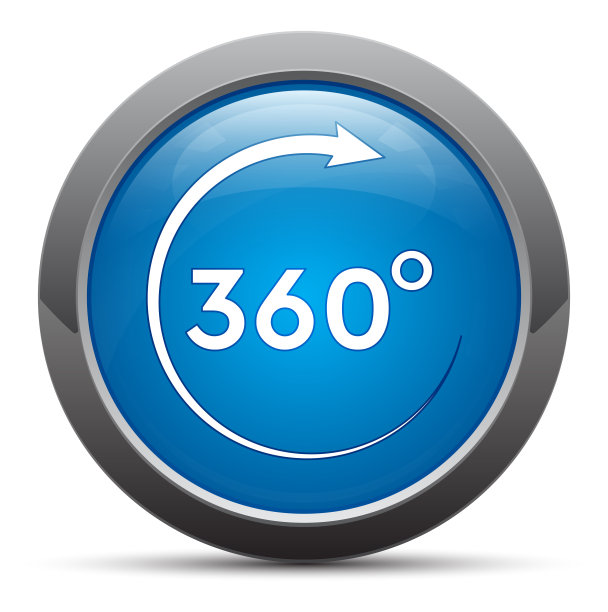 360度旋转箭头图标premium蓝色圆形按钮矢量插图图片下载