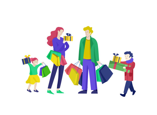 登陆页面模板或贺卡冬季假期。圣诞快乐和新年快乐的网站人物准备庆祝图片下载