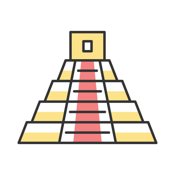 墨西哥金字塔色图标图片下载