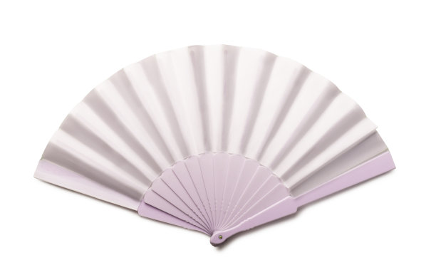 白色折叠手扇模型孤立图片下载