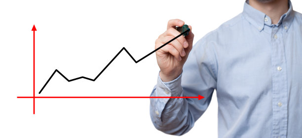 年轻的商人准备开始画概念。孤立在白色的。资本的图形图片下载