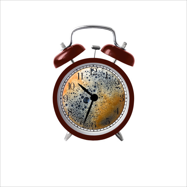 白色表盘的黑色闹钟图片下载