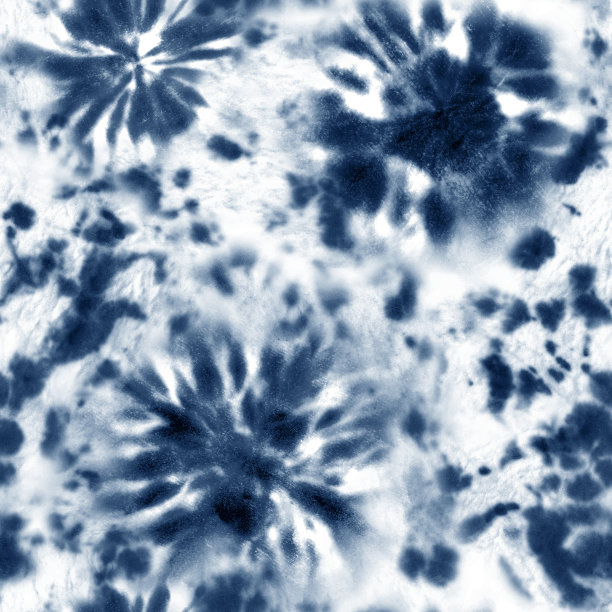 扎染shibori无缝图案。水彩画抽象结构。图片下载