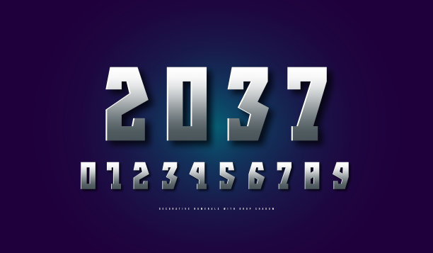 银色和金属铬数字图片下载