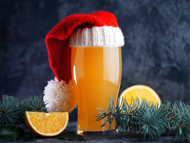 用橘子制作圣诞俄罗斯啤酒图片下载