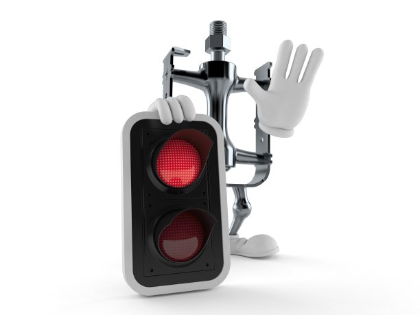 自行车踏板character with red lights图片下载