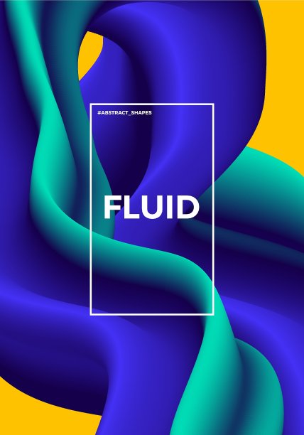 时髦的抽象设计模板与3d流形状。动态梯度组成。适用于封面、海报、海报、宣传册、传单、演示文稿、横幅等。图片下载