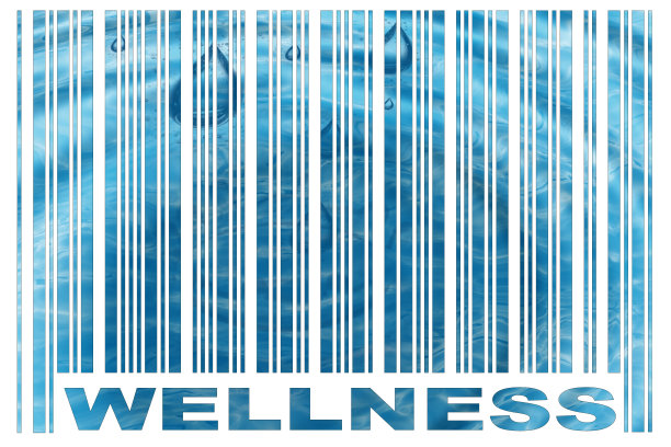 条形码背景水和波浪与复制空间图片下载