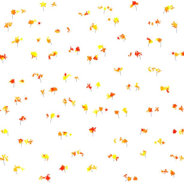 数字水彩画花图案上的白色背景插图。图片下载