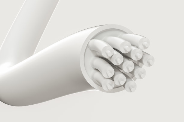 扩展核心电缆，电子连接产品，3d渲染。图片下载