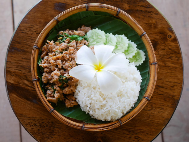 罗勒炒肉末图片下载