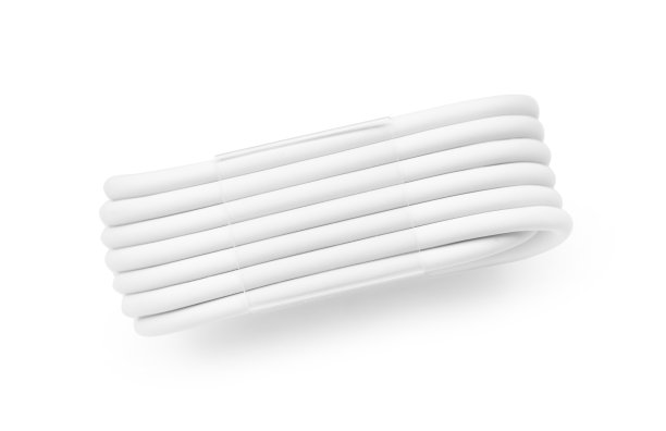 现代智能手机的充电线隔离在白色之上图片下载