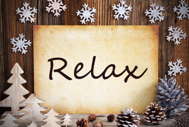 旧纸与圣诞装饰，文字放松图片下载