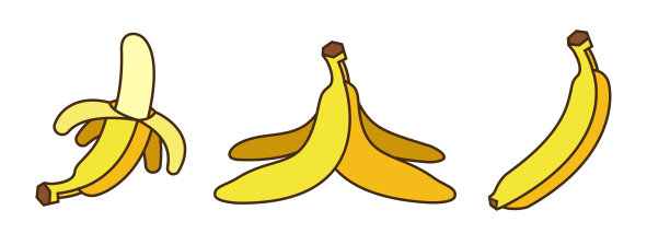 卡通风格的香蕉。水果食物香甜成熟。矢量插图。图片下载