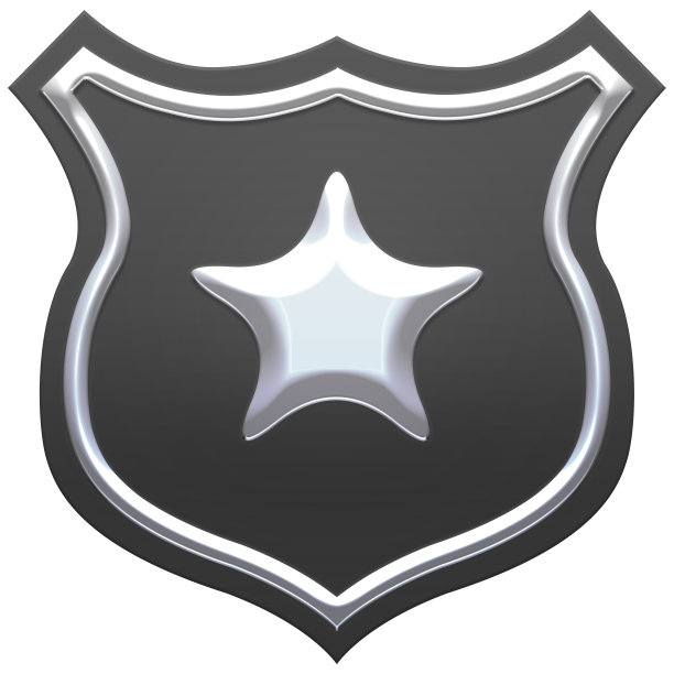 空白的黑色盾牌与缎带。灰色的盾牌。优质的横幅设计。3 d演示。图片下载