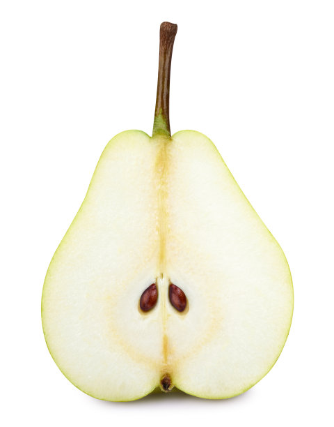 白色上孤立的梨图片下载