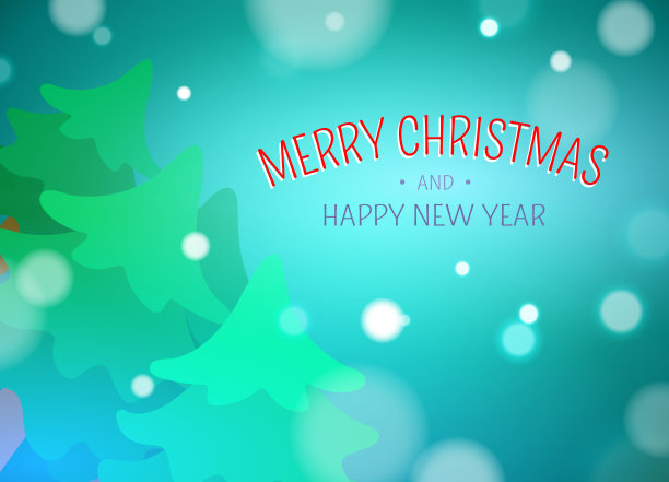 圣诞背景与祝贺文本，2020年新年快乐图片下载