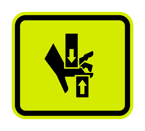 粉碎手顶部底部符号符号孤立在白色背景，矢量插图图片下载