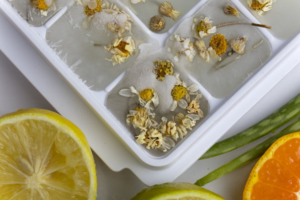 植物草药美容治疗，洋甘菊，绿柠檬，芦荟图片下载