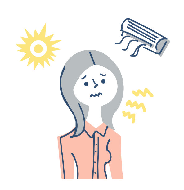 说明紫外线或空调引起的皮肤刺激图片下载