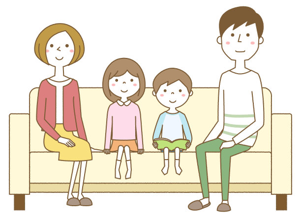 家人在沙发上休息图片下载