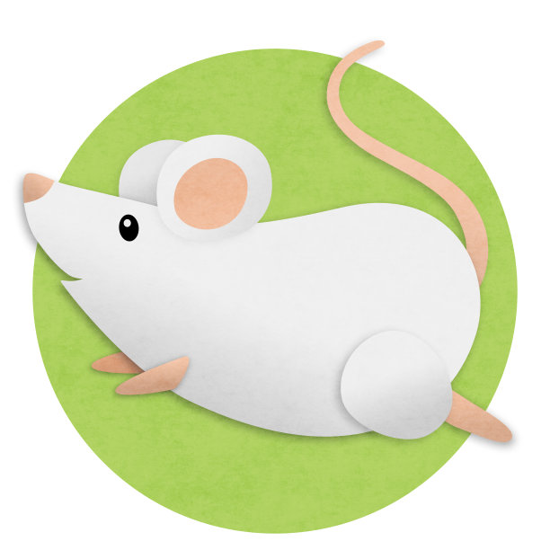 小白鼠贺年卡图片下载