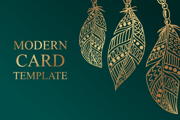 现代豪华名片模板的业务或介绍或问候。图片下载