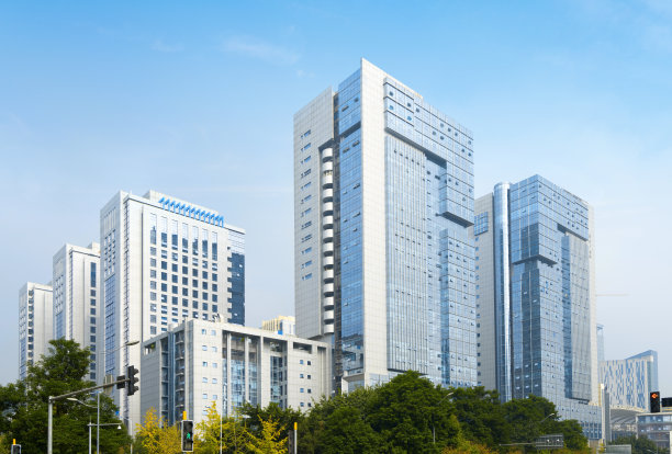 现代城市建筑，中国重庆的摩天大楼图片下载