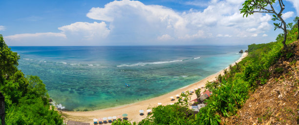 巴厘岛海滩全景图片下载