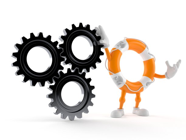 以齿轮为特征的救生圈图片下载