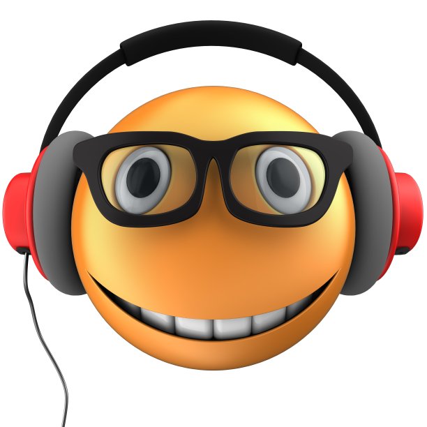 3d橙色表情微笑图片下载