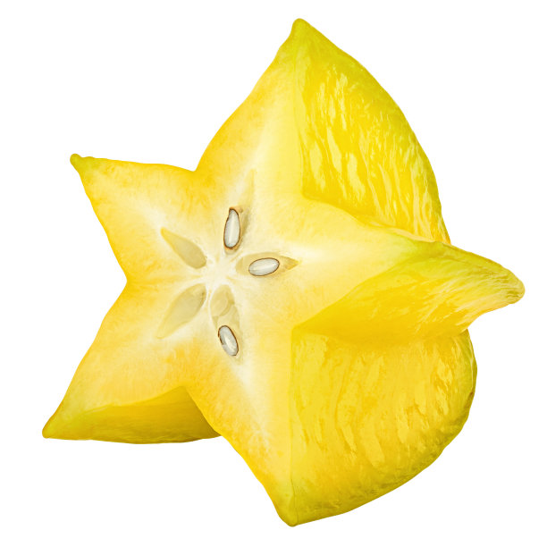 杨桃，杨桃，孤立在白色背景，修剪路径，全景深的领域图片下载