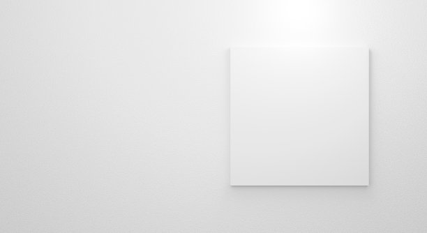 画廊混凝土墙面纹理的空白白纸框架模板。3 d渲染插图。空白的干净的图片在灰色背景的海报和地方形象模型。现代室内设计理念。图片下载