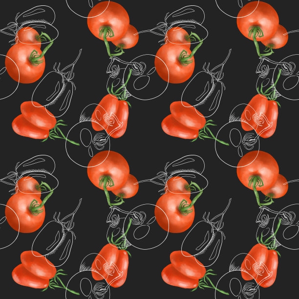 无缝图案与红番茄图片下载