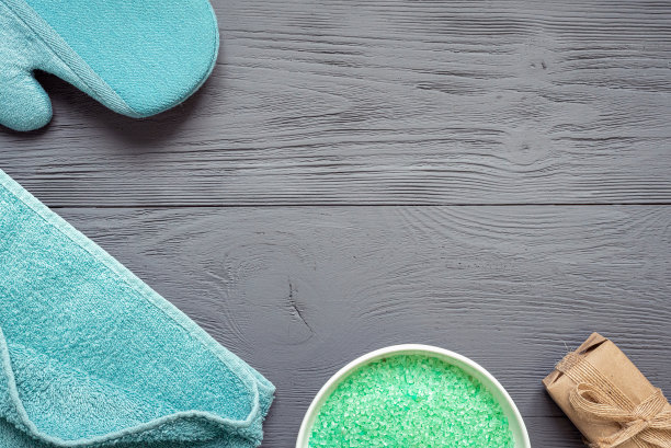 浴室配件。水疗中心。图片下载