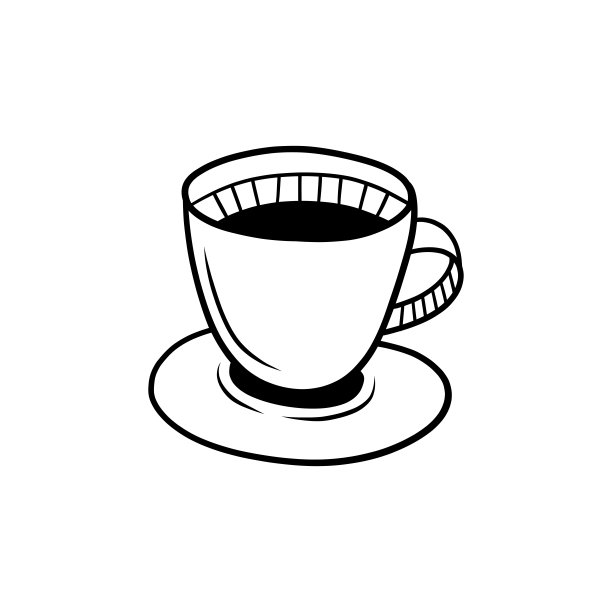 手绘杯上的咖啡孤立了一份白色。草图。咖啡的概念。矢量插图。图片下载