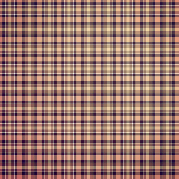 棕色米色格子呢，节日复古小摆设背景，带有几何图案图片下载