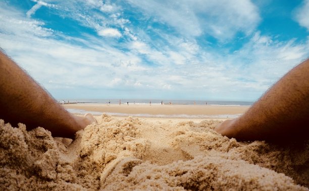 海滩的腿图片下载