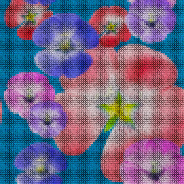 插图。十字绣。亚麻。无缝模式。图片下载