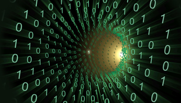 二进制数据与网络空间隧道抽象图片下载