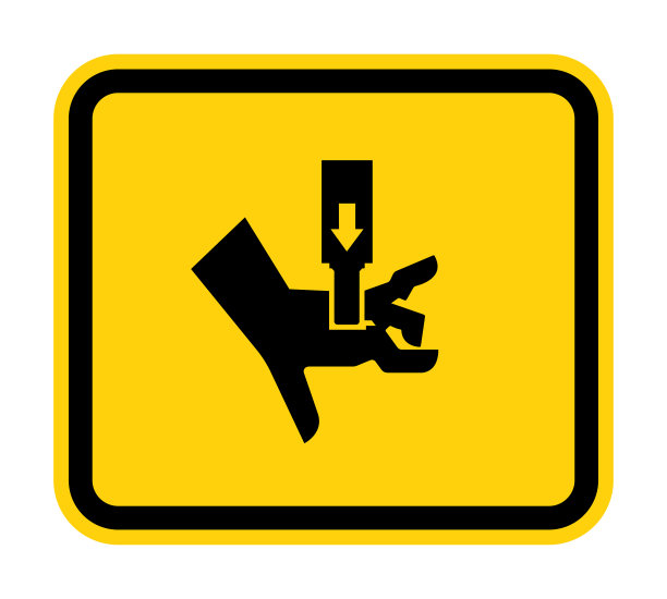 手挤压力从上面的符号符号孤立在白色背景，矢量插图EPS.10图片下载