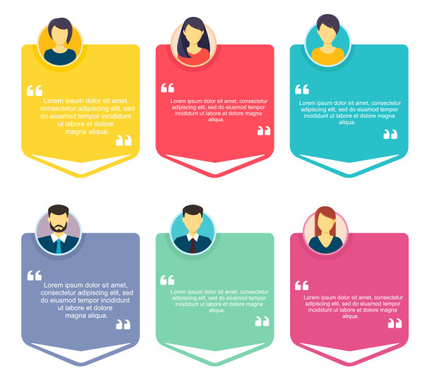 客户反馈信息图形，应用信息图形，应用程序和网站。创意证明书模板与不同的形状。矢量插图。图片下载