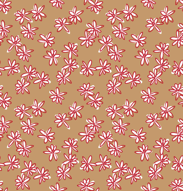 圣诞花卉无缝模式向量图片下载