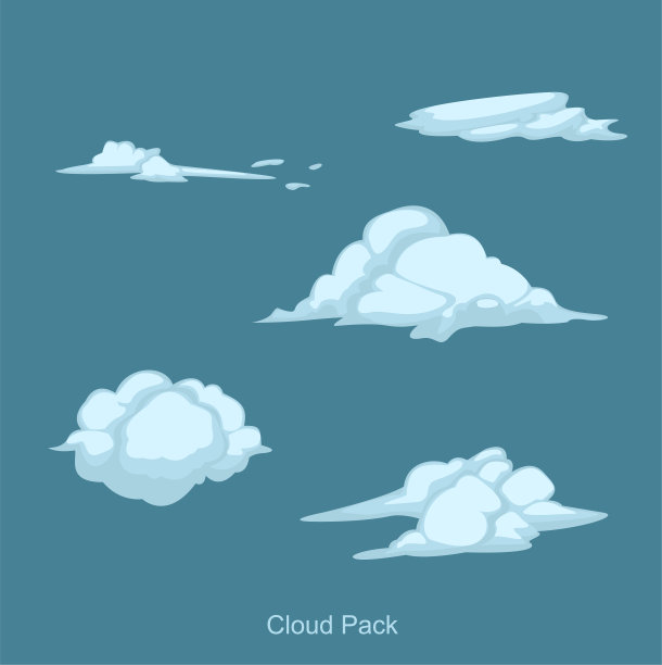 向量组卡通云图片下载