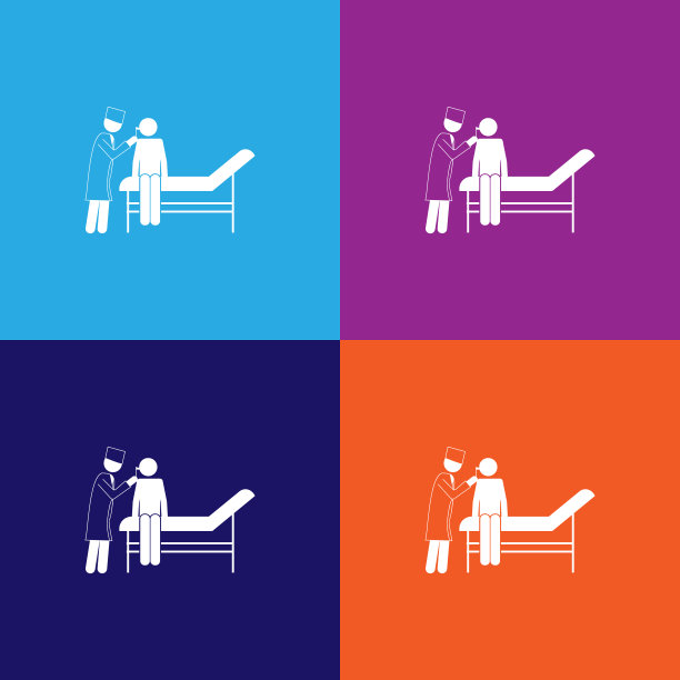 病人在医生的预约图标。医院图标中的病人元素。标志、轮廓符号等为网站、网站收集图标图片下载