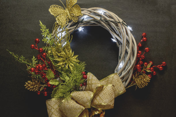 圣诞装饰花环图片下载