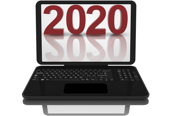 移动PC新2020年。2020取代2019 - 3D插图图片下载