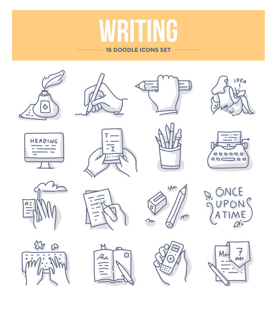 写作涂鸦图标图片下载