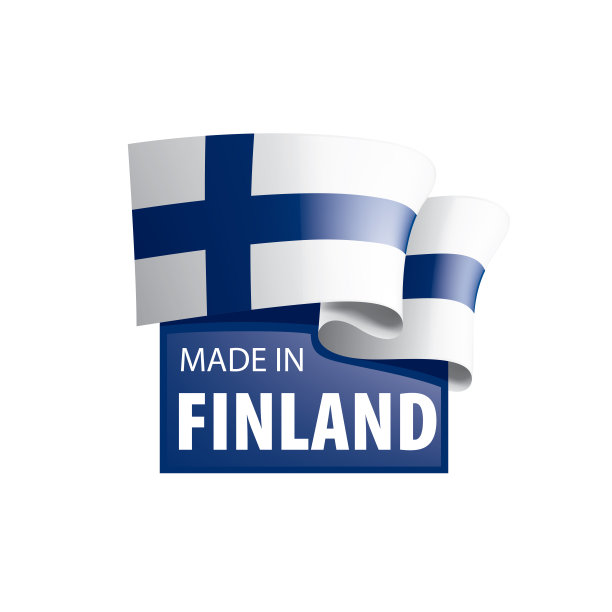 芬兰国旗，矢量插图在白色的背景图片下载