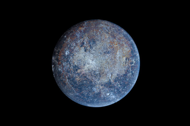 行星地球的抽象图像从一个旧网格表面上的黑色背景在太空。图片下载